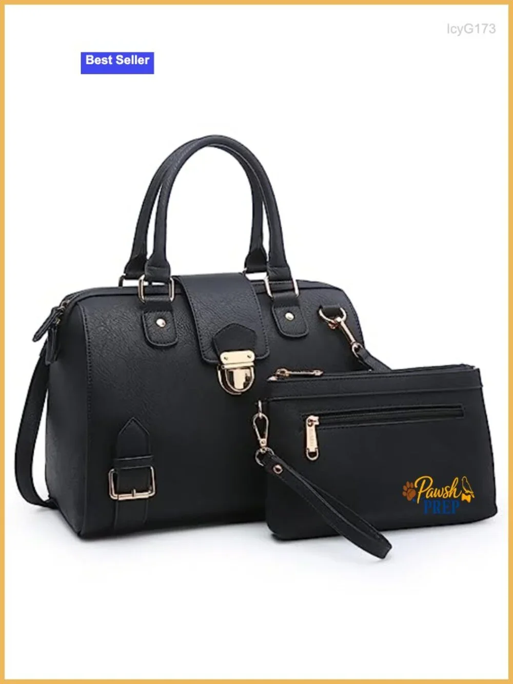 Vegan Leather Satchel Purse Top Handle Shoulder Bag Work Tote